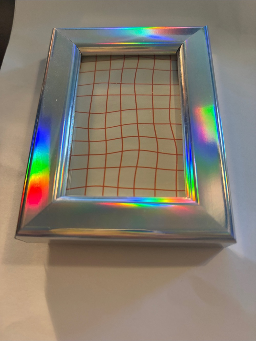 Silver Holographic Frame - Shiny Reflective Finish (think it’s 3x5)